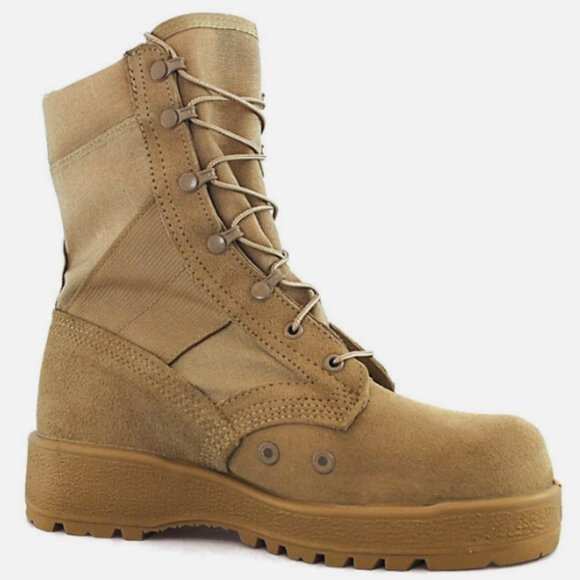 ALTAMA HOT WEATHER VENTED DESERT TAN VIBRAM SOLES sz 8W COMBAT BOOTS KD 00750